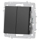Переключатель 2-кл. СП Accent 6-107-05 10А IP20 250В AL/CU антрацит Intro Б0063564