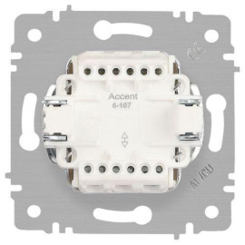 Переключатель 2-кл. СП Accent 6-107-05 10А IP20 250В AL/CU антрацит Intro Б0063564