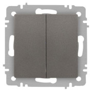 Переключатель 2-кл. СП Accent 6-107-09 10А IP20 250В AL/CU титан Intro Б0063572