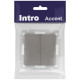 Переключатель 2-кл. СП Accent 6-107-09 10А IP20 250В AL/CU титан Intro Б0063572