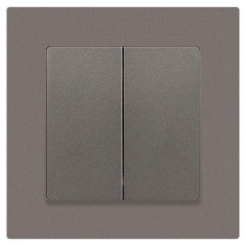 Переключатель 2-кл. СП Accent 6-107-09 10А IP20 250В AL/CU титан Intro Б0063572