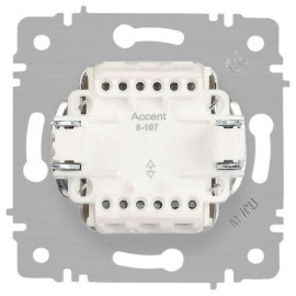 Переключатель 2-кл. СП Accent 6-107-09 10А IP20 250В AL/CU титан Intro Б0063572