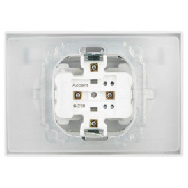 Розетка 2-м СП Accent 6-210-01 16А IP44 250В 2P+E Schuko с крышками защ. шторки AL/CU бел. Intro Б0063577