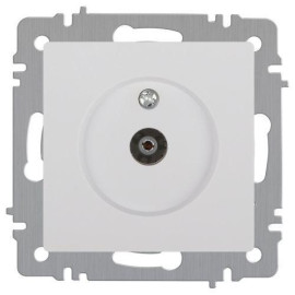 Розетка телевизионная одиночная TV СП Accent 6-301-01 IP20 бел. Intro Б0063601