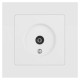 Розетка телевизионная одиночная TV СП Accent 6-301-01М IP20 бел. матов. Intro Б0063603