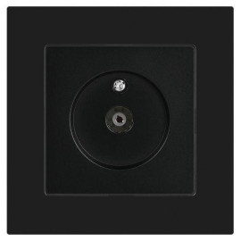 Розетка телевизионная одиночная TV СП Accent 6-301-05 IP20 антрацит Intro