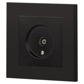 Розетка телевизионная одиночная TV СП Accent 6-301-05 IP20 антрацит Intro