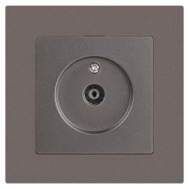 Розетка телевизионная одиночная TV СП Accent 6-301-09 IP20 титан Intro Б0063618