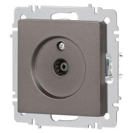 Розетка телевизионная одиночная TV СП Accent 6-301-09 IP20 титан Intro Б0063618
