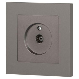 Розетка телевизионная одиночная TV СП Accent 6-301-09 IP20 титан Intro Б0063618