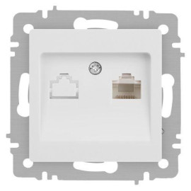 Розетка компьютерная 1-м СП Accent 6-303-01М RJ45 IP20 бел. матов. Intro Б0063625