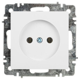 Розетка 1-м СП Accent 6-201-01 16А IP20 250В 2Р AL/CU бел. Intro Б0063653