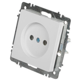 Розетка 1-м СП Accent 6-201-01 16А IP20 250В 2Р AL/CU бел. Intro Б0063653