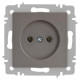 Розетка 1-м СП Accent 6-201-09 16А IP20 250В 2P титан Intro Б0063673