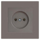Розетка 1-м СП Accent 6-201-09 16А IP20 250В 2P титан Intro Б0063673