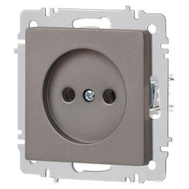 Розетка 1-м СП Accent 6-201-09 16А IP20 250В 2P титан Intro Б0063673