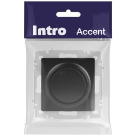 Светорегулятор поворотный СП Accent 6-401-05 600Вт 230В IP20 антрацит Intro Б0063679