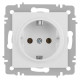 Розетка 1-м СП Accent 6-202-01М 16А IP20 250В 2P+E Schuko бел. матов. Intro Б0063681