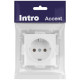 Розетка 1-м СП Accent 6-202-01М 16А IP20 250В 2P+E Schuko бел. матов. Intro Б0063681