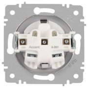 Розетка 1-м СП Accent 6-202-01М 16А IP20 250В 2P+E Schuko бел. матов. Intro Б0063681