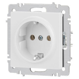 Розетка 1-м СП Accent 6-202-01М 16А IP20 250В 2P+E Schuko бел. матов. Intro Б0063681