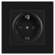 Розетка 1-м СП Accent 6-202-05 16А IP20 250В 2P+E Schuko антрацит Intro Б0063693