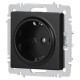 Розетка 1-м СП Accent 6-202-05 16А IP20 250В 2P+E Schuko антрацит Intro Б0063693