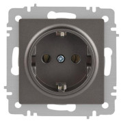 Розетка 1-м СП Accent 6-202-09 16А IP20 250В 2P+E Schuko титан Intro Б0063701