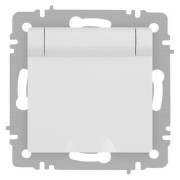 Розетка 1-м СП Accent 6-203-01М 16А IP20 250В 2P+E Schuko с крышкой бел. матов. Intro Б0063713