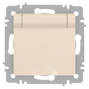 Розетка 1-м СП Accent 6-203-02 16А IP20 250В 2P+E Schuko с крышкой сл.кость Intro Б0063716