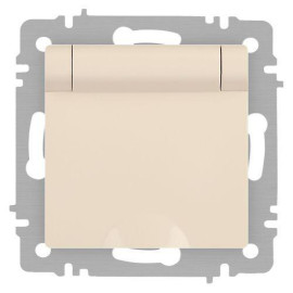 Розетка 1-м СП Accent 6-203-02 16А IP20 250В 2P+E Schuko с крышкой сл.кость Intro Б0063716