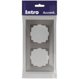 Рамка 2-м СП Accent 6-502-09 титан Intro Б0063723