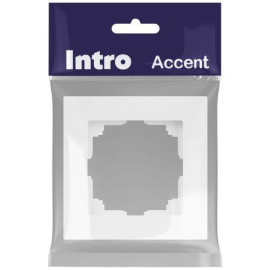 Рамка 1-м СП Accent 6-501-01М бел. матов. Intro Б0063730