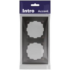 Рамка 2-м СП Accent 6-502-05 антрацит Intro Б0063760