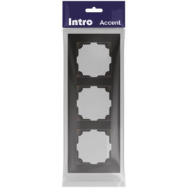 Рамка 3-м СП Accent 6-503-05 антрацит Intro Б0063787