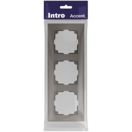 Рамка 3-м СП Accent 6-503-09 титан Intro Б0063793