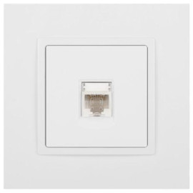 Розетка компьютерная Elegance 14-3107-01М RJ45 матов. бел. Эра Б0065763