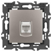 Розетка компьютерная Elegance 14-3107-16 RJ45 титан Эра Б0065764