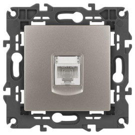 Розетка компьютерная Elegance 14-3107-16 RJ45 титан Эра Б0065764