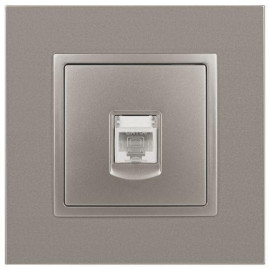 Розетка компьютерная Elegance 14-3107-16 RJ45 титан Эра Б0065764