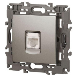 Розетка компьютерная Elegance 14-3107-16 RJ45 титан Эра Б0065764