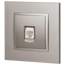 Розетка компьютерная Elegance 14-3107-16 RJ45 титан Эра Б0065764