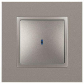 Выключатель Elegance 14-1102-16 250В 10АХ с подсветкой титан Эра Б0065785