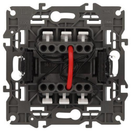 Выключатель 2-кл. Elegance 14-1105-16 250В 10АХ с подсветкой титан Эра Б0065789