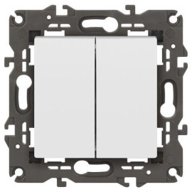 Переключатель 2-кл. Elegance 14-1106-01М 250В 10АХ матов. бел. Эра Б0065791