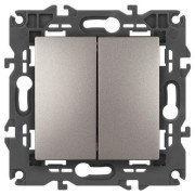 Переключатель 2-кл. Elegance 14-1106-16 250В 10АХ титан Эра Б0065793