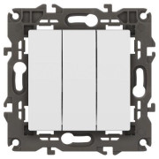 Выключатель 3-кл. Elegance 14-1107-01М 250В 10АХ матов. бел. Эра Б0065796