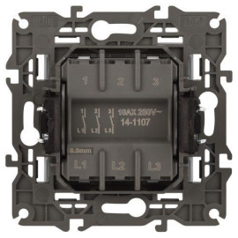 Выключатель 3-кл. Elegance 14-1107-01М 250В 10АХ матов. бел. Эра Б0065796