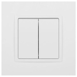 Выключатель 2-кл. Elegance 14-1104-01М 250В 10АХ матов. бел. Эра Б0065797