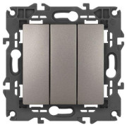 Выключатель 3-кл. Elegance 14-1107-16 250В 10АХ титан Эра Б0065799